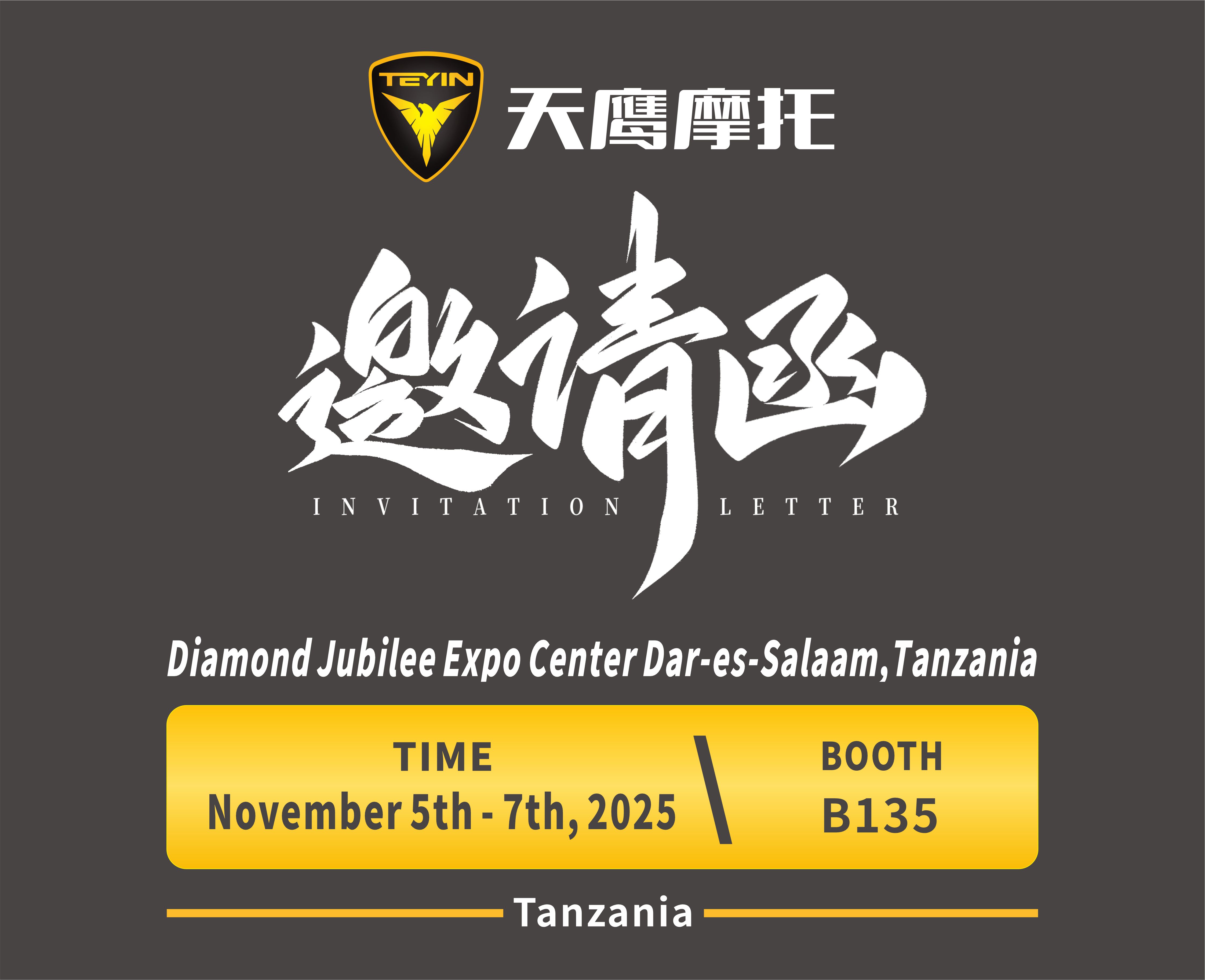 Diamond Jubilee Expo Center Dar-es-Salaam,Tanzania，TEYIN is about to make a great contribution